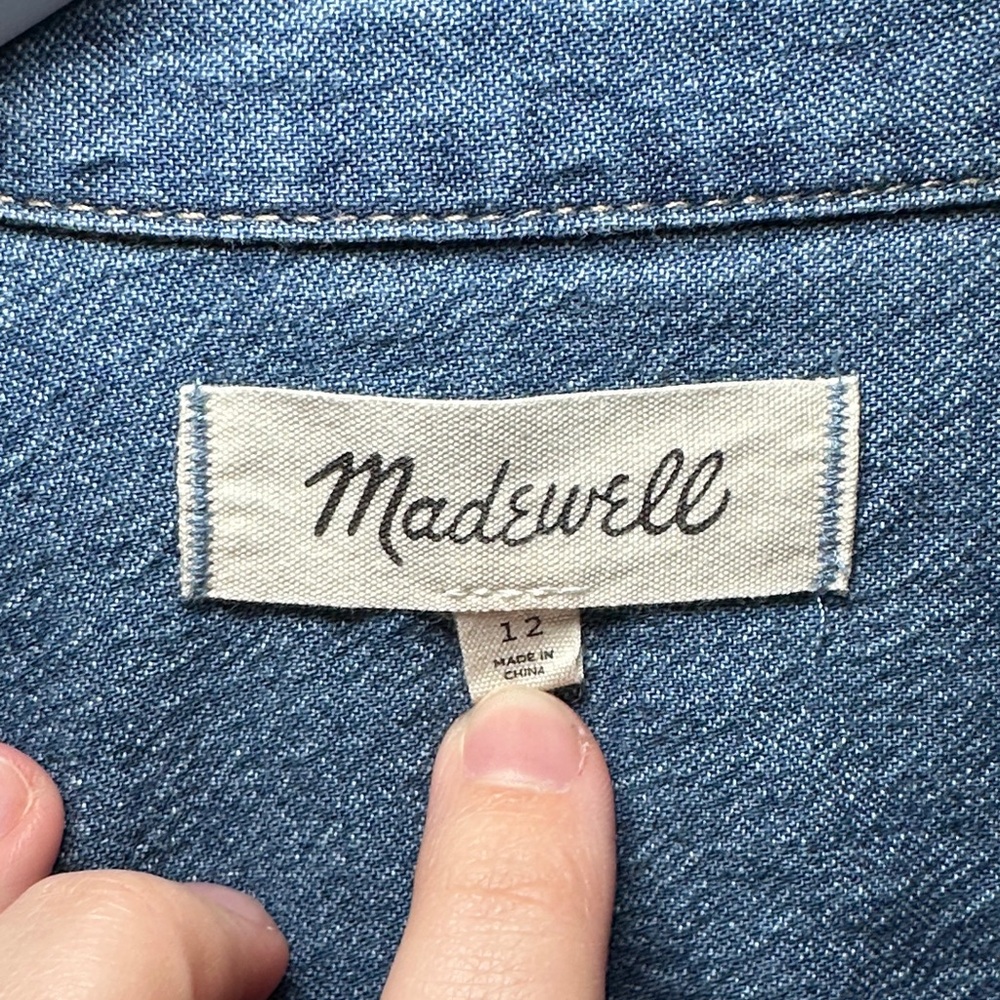 Madewell Denim Utility Shirtdress - Picture 3 of 13